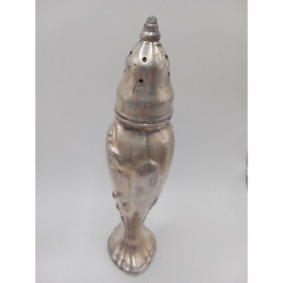 Vintage StanHome Silver Plated Nouveau Style Salt/Pepper Shakers Gold/Silver Set - Picture 8 of 10